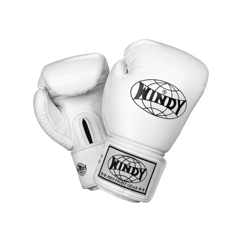 Windy Boxing Gloves White front and back view