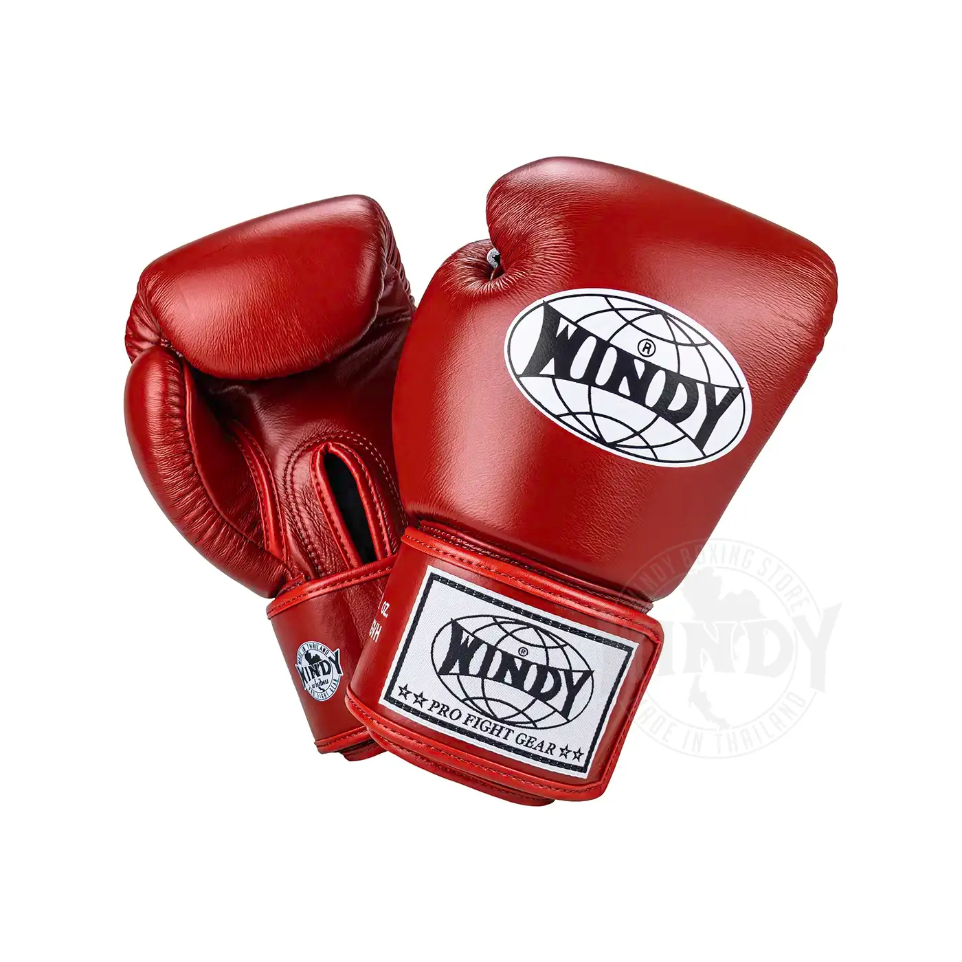 Windy Boxing Gloves Red front and back view