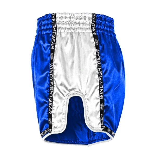 Windy Muay Thai Short Hybrid Blue White Side