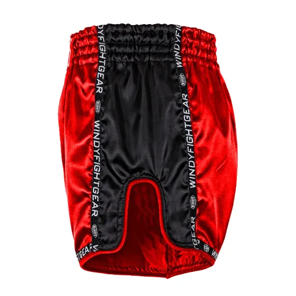 Windy Muay Thai Short Hybrid Red Black Side