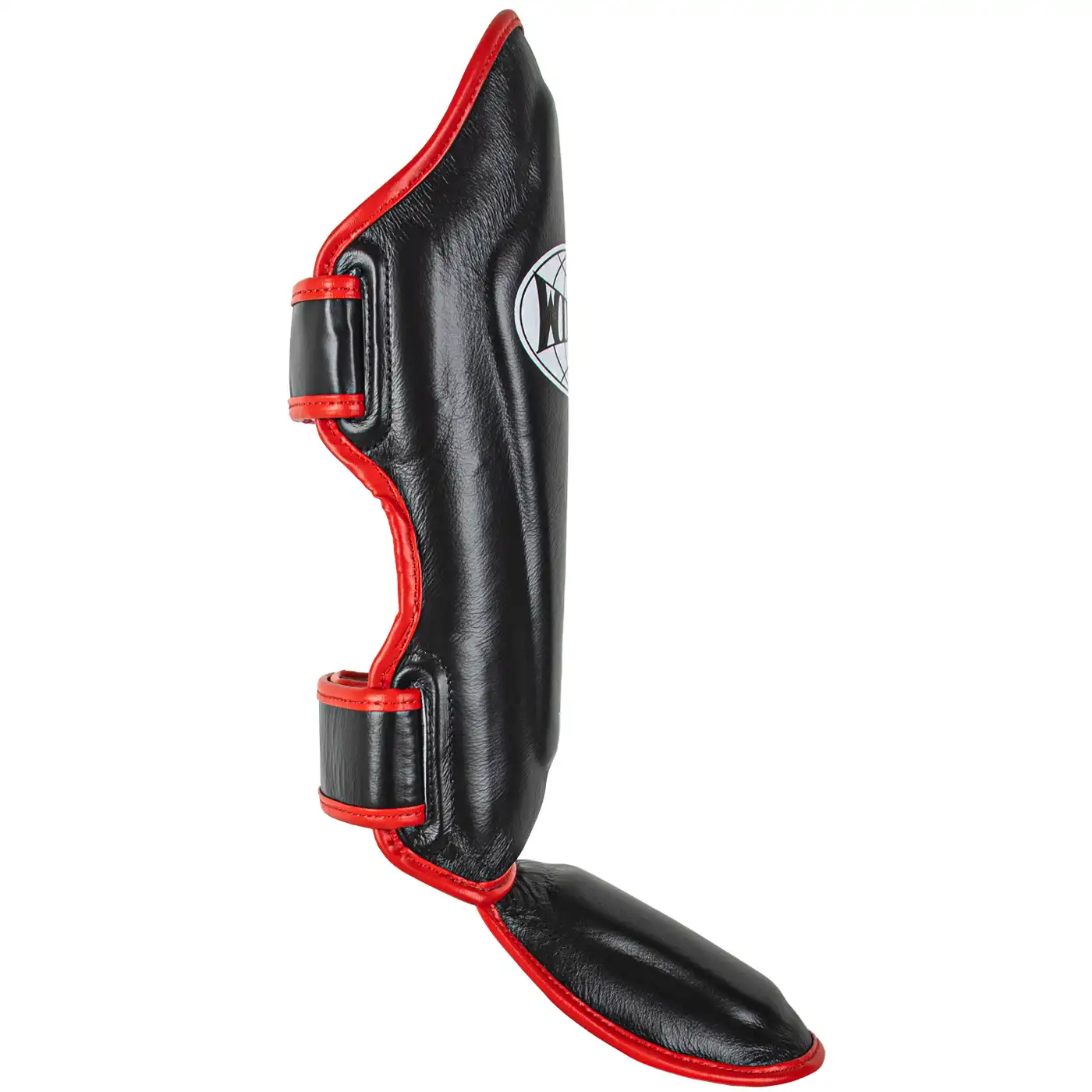 Windy Shin Guards Black Red - right side