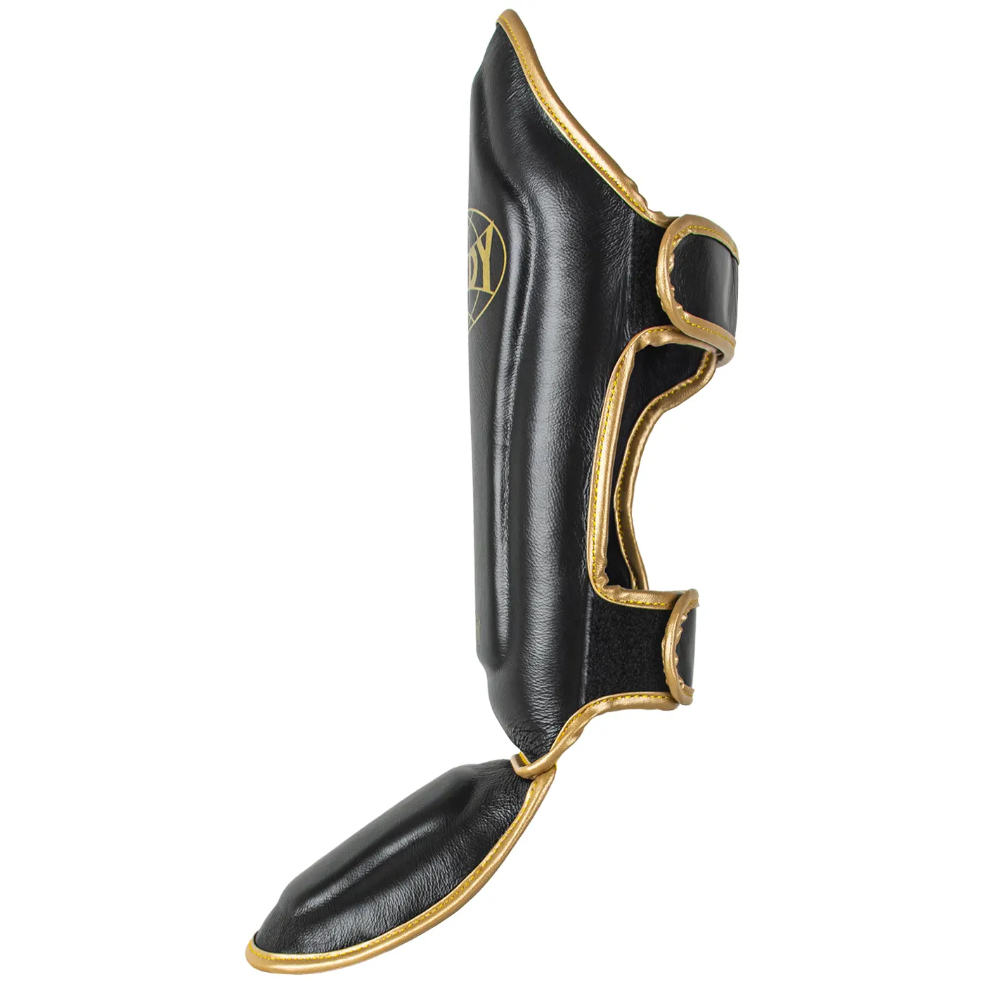 Windy Muay Thai Shinguards Black Gold- left side